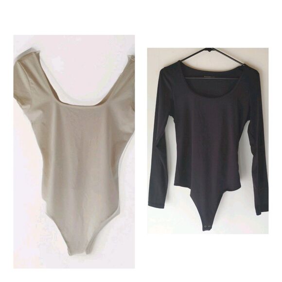 Abercrombie & Fitch/ American Eagle Body Suit Bundle preppy chic layering size M - Picture 1 of 10
